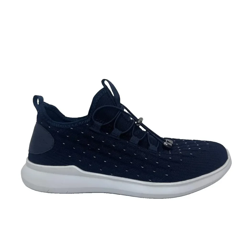 PROPET TravelBound Shoes Womens 8 Narrow Navy Metallic Mesh Slip On Orthopedic